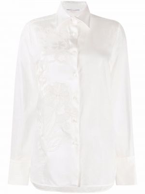 Camisa con bordado de flores Ermanno Scervino blanco