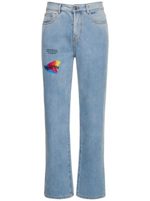 Proste jeansy bawełniane Msftsrep niebieskie