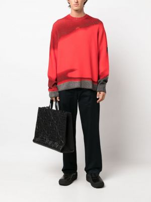 Vlněný svetr s přechodem barev A-cold-wall* červený