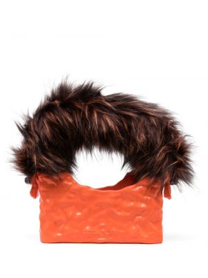 Shopper kabelka s kožíškem Ottolinger oranžová