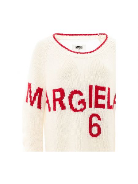Camiseta con estampado oversized Mm6 Maison Margiela blanco