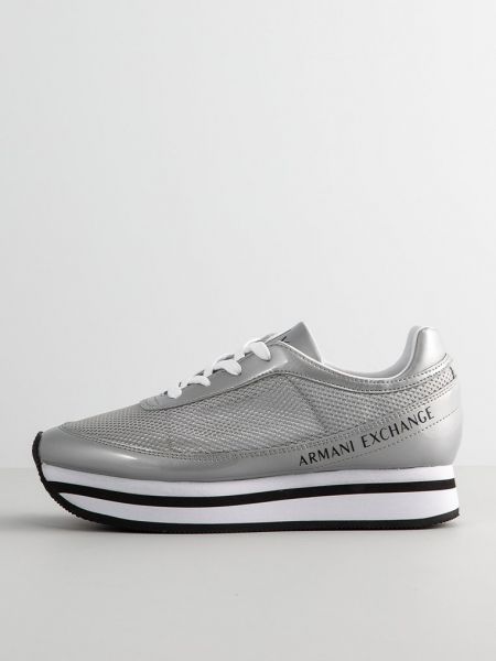 Sneakersy Armani Exchange srebrne