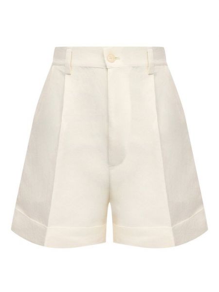 Льняные шорты из вискозы Forte Dei Marmi Couture белые
