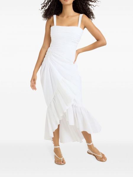 Sukienka midi asymetryczna Cinq A Sept biała
