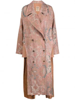 Jacquard kaput Uma Wang ružičasta