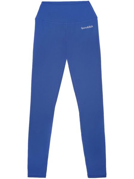 Pantalon de sport à imprimé Sporty & Rich bleu