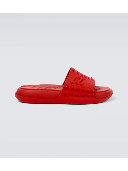 Sandales à imprimé Christian Louboutin rouge