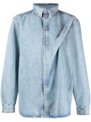 Camicia jeans ricamata oversize Y/project blu