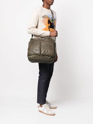 Leder shopper handtasche Officine Creative grün