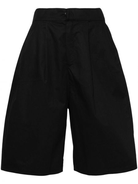 Plisirane kratke hlače Thom Krom crna