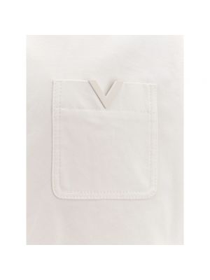 Camisa con cremallera de algodón Valentino blanco
