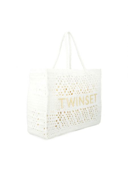 Shopper handtasche Twinset weiß