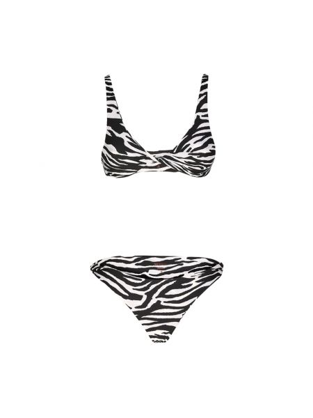 Bikini mit print mit zebra-muster The Attico schwarz