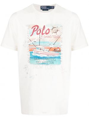 T-shirt con stampa Polo Ralph Lauren bianco