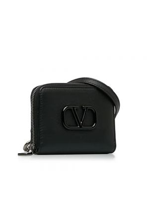 Torba na ramię skórzana Valentino Vintage czarna