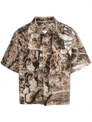 Camicia con stampa camouflage 1989 Studio marrone