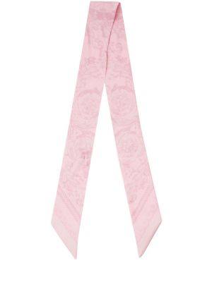 Копринен шал Versace розово