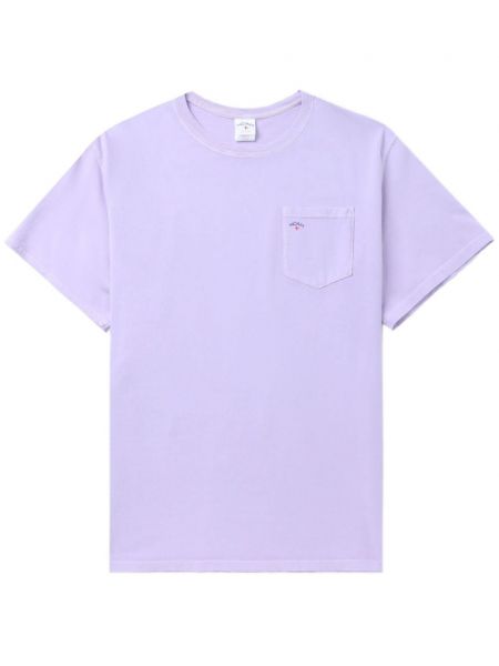 Raštuotas medvilninis marškinėliai Noah Ny violetinė