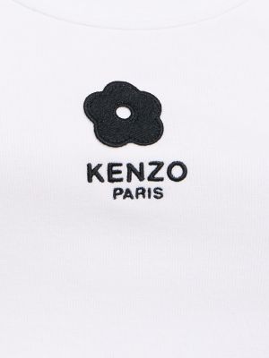 Top de algodón de tela jersey Kenzo Paris blanco