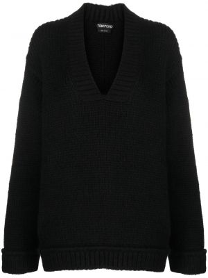 Pullover με λαιμόκοψη v Tom Ford μαύρο