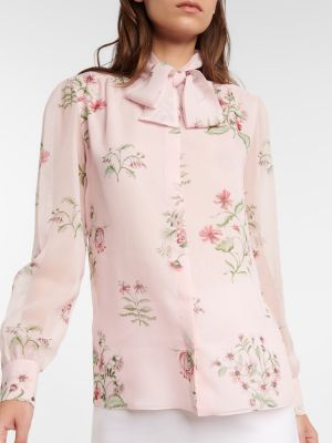 Bluză de mătase cu model floral Giambattista Valli