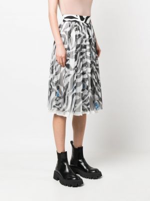 Midi sukně s potiskem se zebřím vzorem Off-white