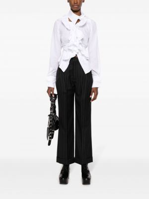 Asimetriška siuvinėta marškiniai Vivienne Westwood balta