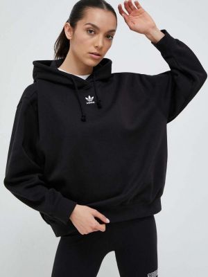 Чорний однотонний светр з капюшоном Adidas Originals