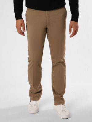 Spodnie bawełniane Van Graaf beżowe