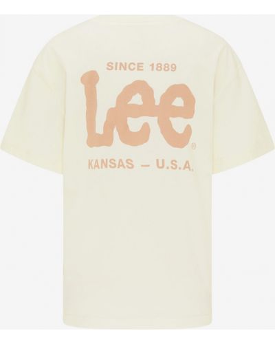 Koszulka z nadrukiem Lee biała