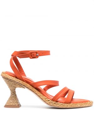 Sandały skórzane Paloma Barcelo pomarańczowe
