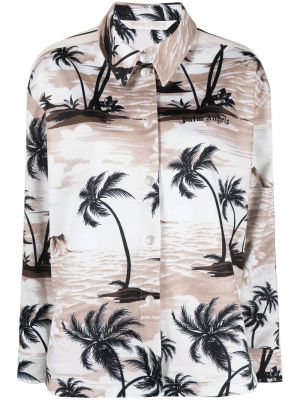 Hemd mit print mit tropischem muster Palm Angels