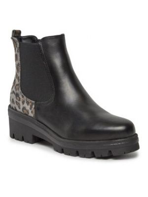 Chelsea boots à imprimé léopard Tamaris noir