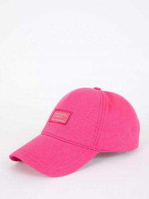 Памучна шапка с козирки Defacto розово