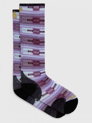 Fialové ponožky s potiskem Smartwool