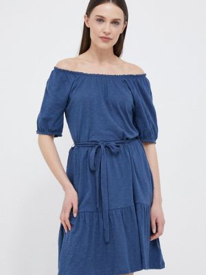 Pamučna mini haljina Gap plava