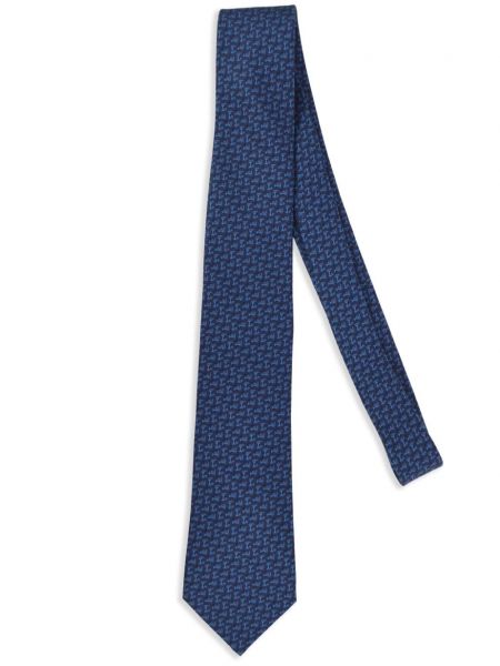 Svilena kravata Hermès Pre-owned modra