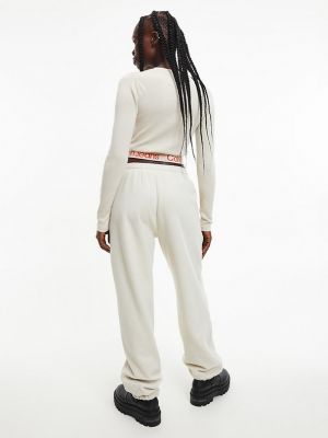 Pulóver Calvin Klein Jeans fehér