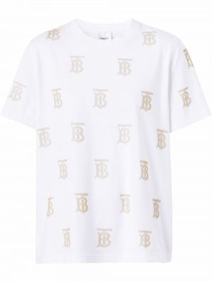 T-shirt con stampa Burberry bianco