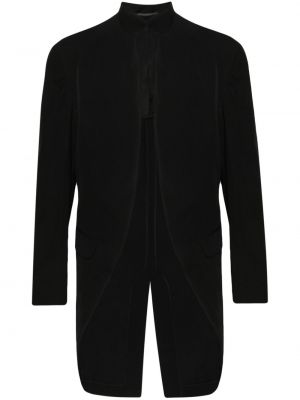 Palton de lână asimetric Yohji Yamamoto negru