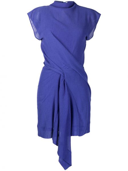 Mini vestido drapeado Nina Ricci azul