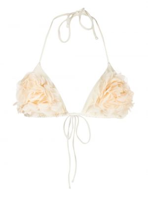 Bikini cu model floral La Reveche alb