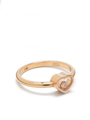 Rozā zelta gredzens ar sirsniņām Chopard