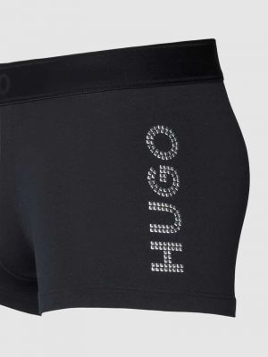 Bokserki slim fit z nadrukiem Hugo czarne