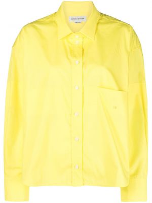 Košeľa s výšivkou Victoria Beckham žltá