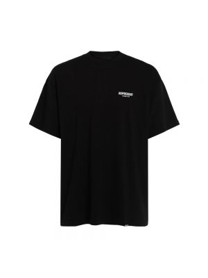 Camiseta de algodón con estampado de tela jersey Represent negro
