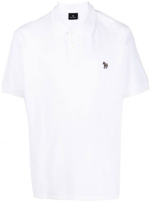 Polo majica z zebra vzorcem Ps Paul Smith bela