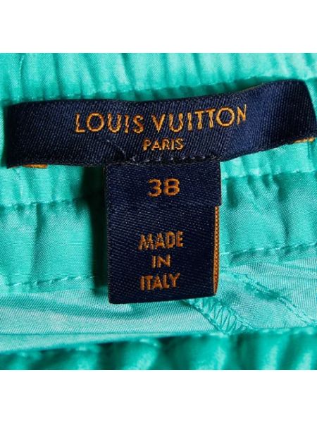 Pantalones de seda Louis Vuitton Vintage verde