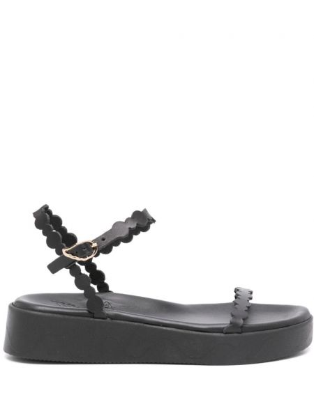 Kožne sandale s remenčićima Ancient Greek Sandals crna