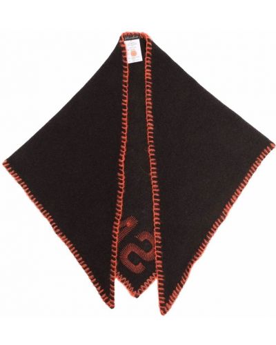 Bufanda con bordado Faliero Sarti marrón